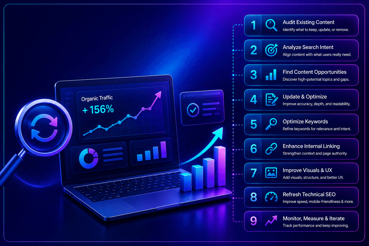 SEO Content Refresh: 9 Steps to Grow Organic Traffic